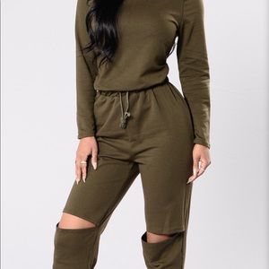 FN camo green jumpsuit